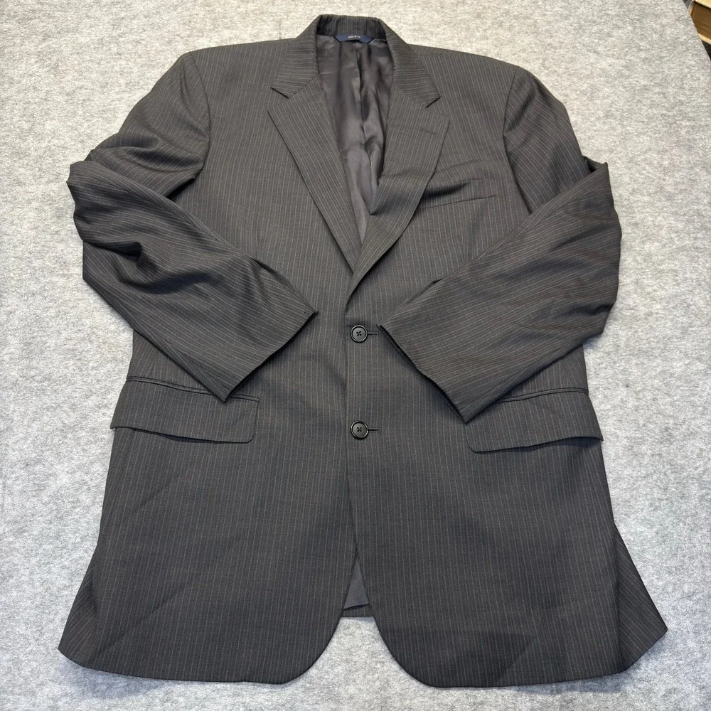 Brooks Brothers 1818 Madison Saxxon42L Gray Pinstripe Wool Blazer USA